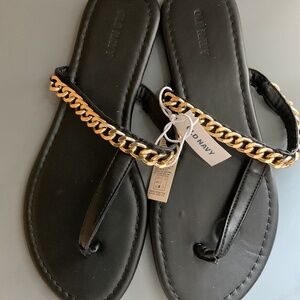 NWT Gold Chain Sandals (Old Navy)